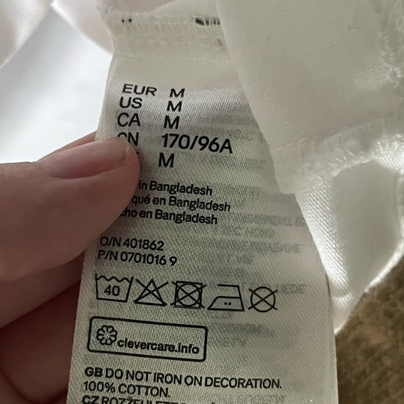 H&M DIVIDED Embroidered White Cotton T-shirt - Picture 5 of 5